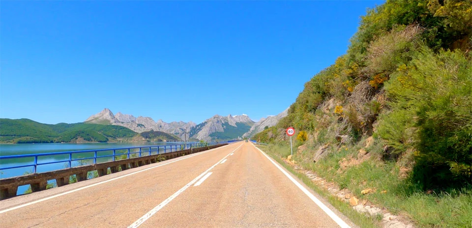 Puerto de San Glorio descent virtual cycling route