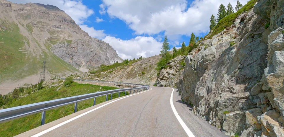 Albula Pass (West side) virtual cycling route