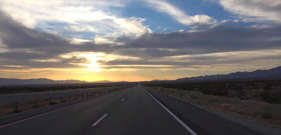 California Sunset from Vegas