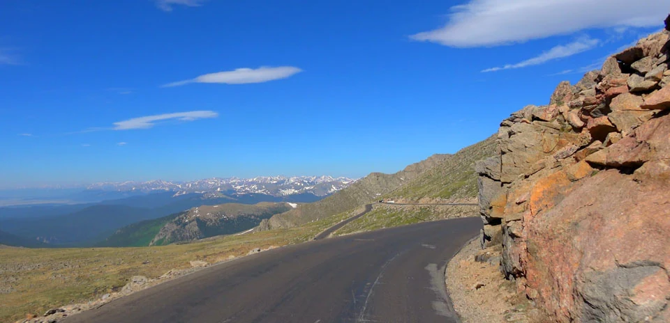 Mount Evans descent virtual cycling route