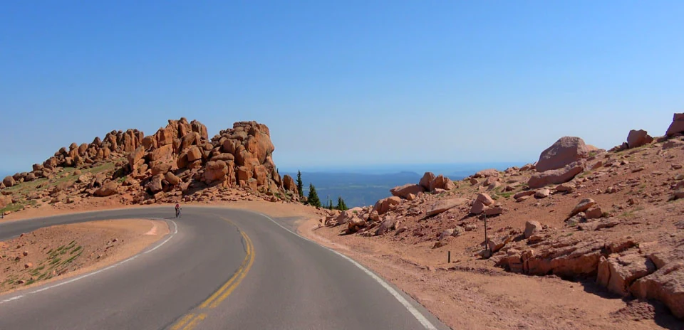 Pikes Peak descent virtual cycling route